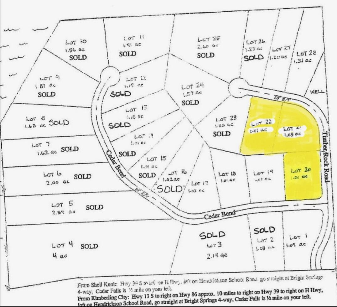 Photo 11 - Land for sale – 20-21-22  Cedar Falls Rd (Lots 20-21&22)   Shell Knob, MO