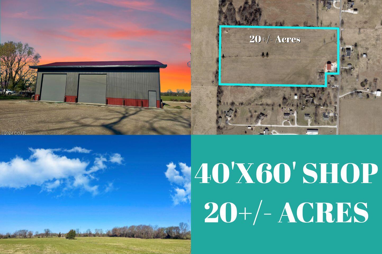 Land for sale – 20+/- Ac.  13504 Jay Drive  Neosho, MO