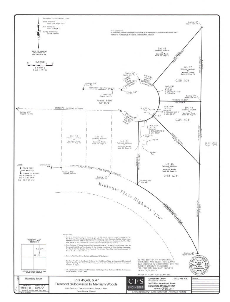 Land for sale – Lot 45-47  Azalea Road  Merriam Woods, MO