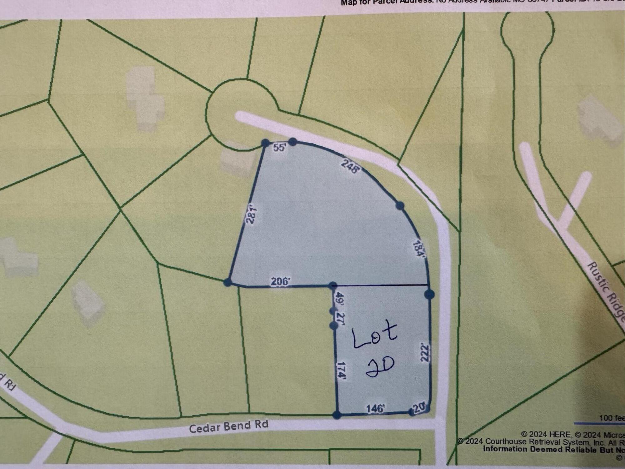 Photo 3 - Land for sale – 20  Cedar Falls Road (Lot 20)   Shell Knob, MO