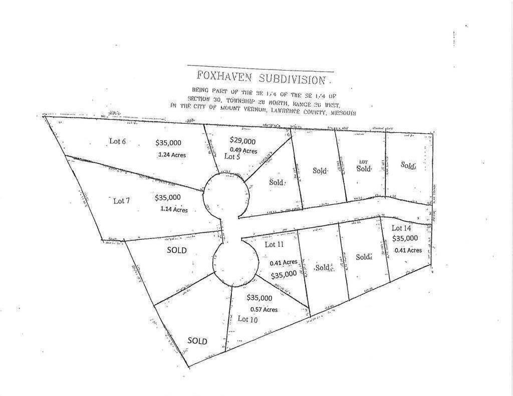 Photo 6 - Land for sale – Lot 14  Fox Haven Drive  Mt Vernon, MO