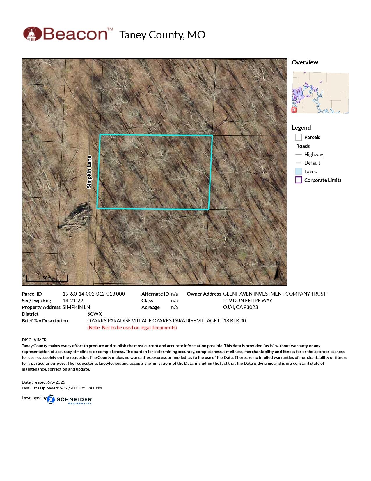 Land for sale – Lot 18  Ozark Paradise Village   Ridgedale, MO