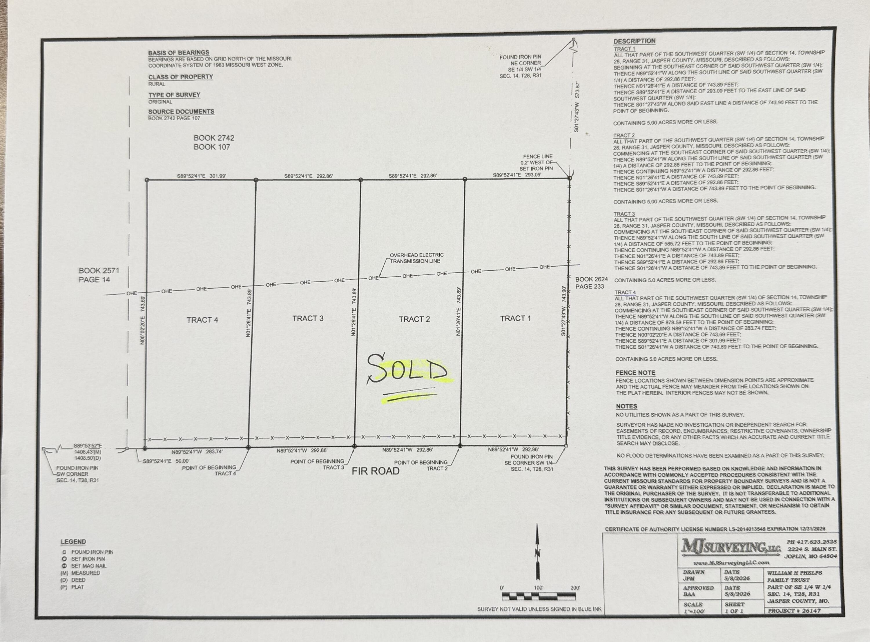 Photo 2 - Land for sale – Tract 1 E Fir Road  Carthage, MO