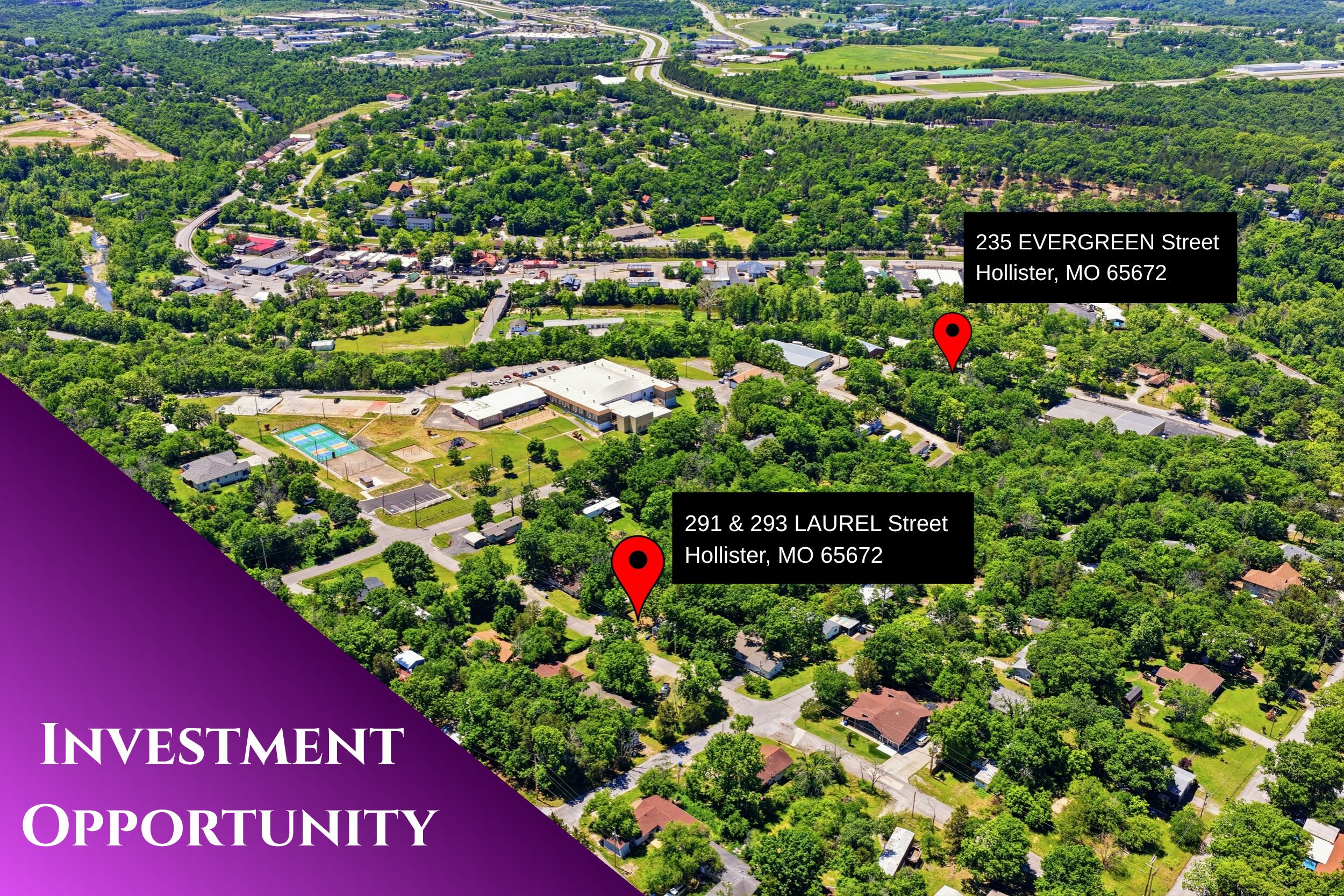 Residential for sale – 235 Evergreen And 291 & 293 Laurel Street Hollister, MO