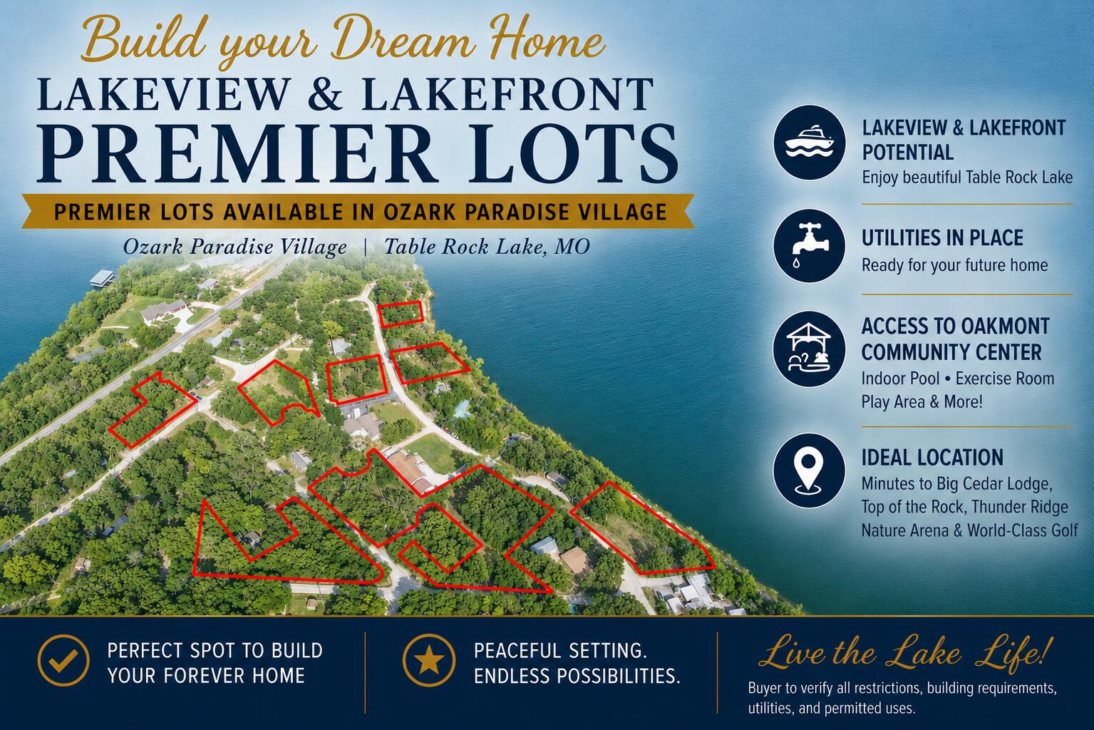 Land for sale – Tbd  Lots 34,Thru 37  6th Avenue  Ridgedale, MO