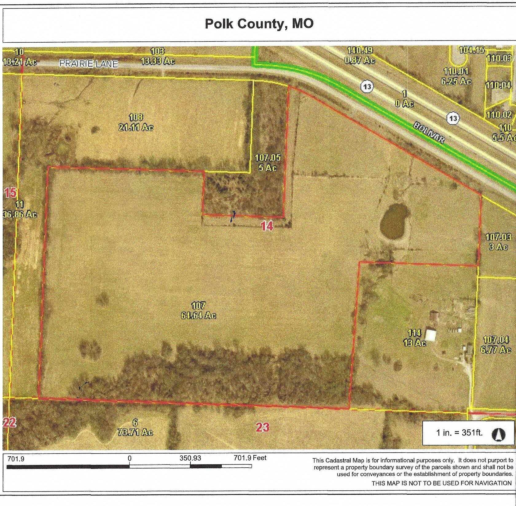 Land for sale – 000 E Prairie Lane  Bolivar, MO