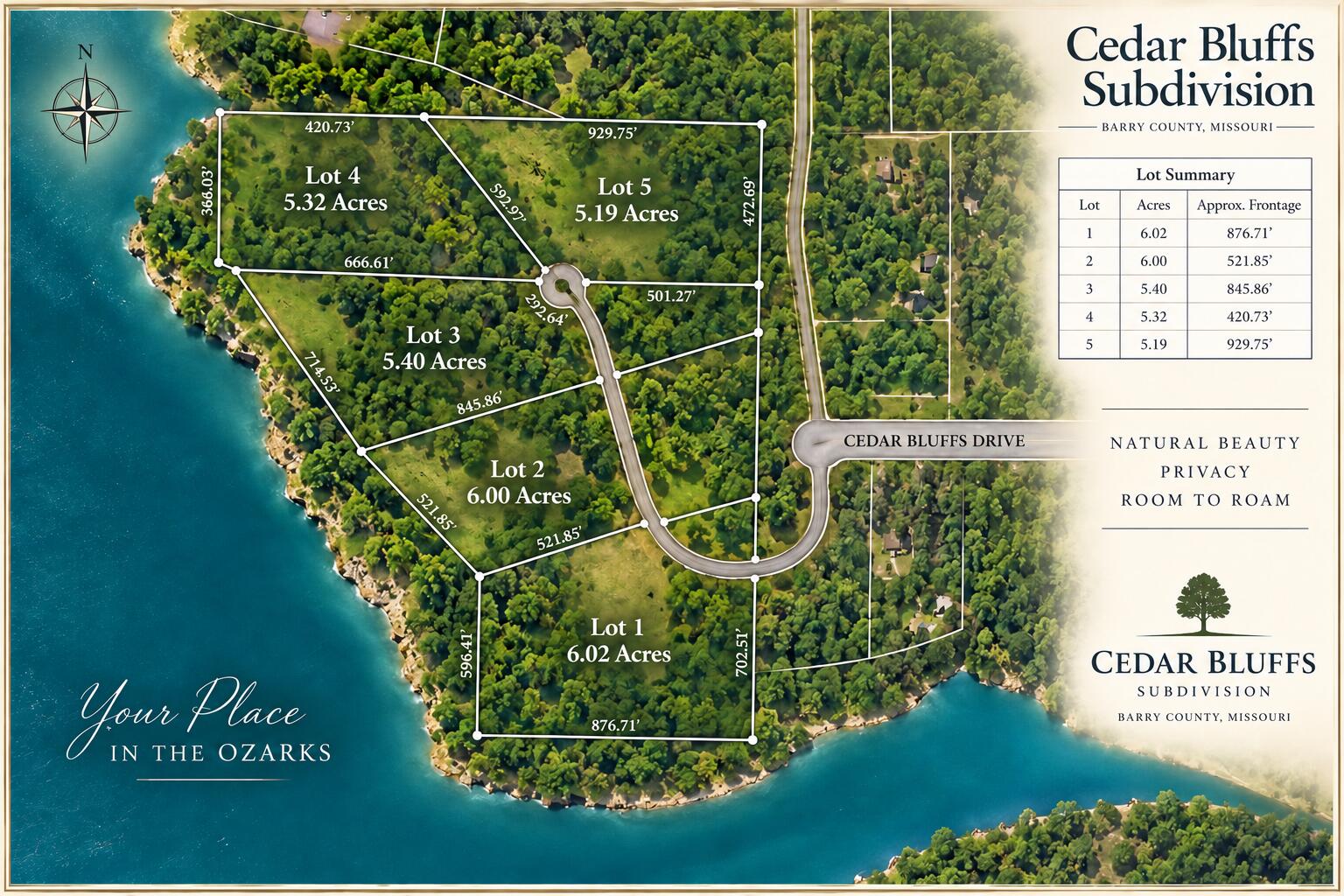 Photo 4 - Land for sale – Lot 4  Cedar Bluff Lane  Shell Knob, MO